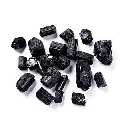 Tourmaline Perles de tourmaline noire naturelle brute brute, pas de trous / non percés, nuggets, 7~30x10~21x12~18mm, environ76 pcs / 500 g