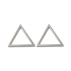 Stainless Steel Color 304 Stainless Steel Linking Rings, Triangle, Stainless Steel Color, 23.5x27x1.5mm, Inner Diameter: 18.5x21mm
