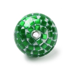 Зеленый лайм Разноцветные бусины из ракушек, окрашенные, круглые, зеленый лайм, 9.5~10x9.5~10 мм, отверстие : 1~1.2 мм