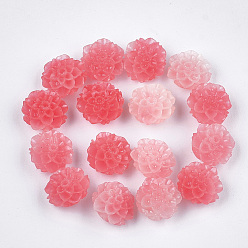 Corail Clair Perles de corail synthétiques, teint, fleur de lotus, corail lumière, 10x11x6.5mm, Trou: 1.2mm