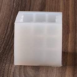Blanc Moules en silicone de qualité alimentaire pour bougie cube magique, pour la fabrication de bougies parfumées, blanc, 71x74x67mm, diamètre intérieur: 60x60x58 mm