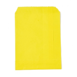 Yellow Eco-Friendly Kraft Paper Bags, Gift Bags, Shopping Bags, Rectangle, Yellow, 18x13x0.02cm