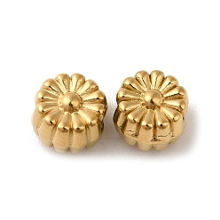 Real 18K Gold Plated 304 Stainless Steel Beads, Flower, Real 18K Gold Plated, 5.5x5x4mm, Hole: 1.5mm