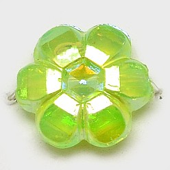Green Yellow Eco-Friendly Transparent Acrylic Beads, Rice, AB Color, Green Yellow, 6x3mm, Hole: 1mm, about 19500pcs/500g