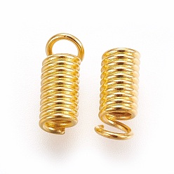 Золотой Железо провод катушки заканчивается, золотые, 7x3 мм, Отверстие: 1.8 мм, внутренний диаметр: 1.8 мм, о 200 шт / мешок