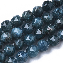 Apatite Natural Apatite Beads Strands, Faceted, Star Cut Round Beads, 6~7mm, Hole: 0.8~0.9mm, about 31~33pcs/Strand, 7.40 inch7.72 inch(18.8~19.6cm)
