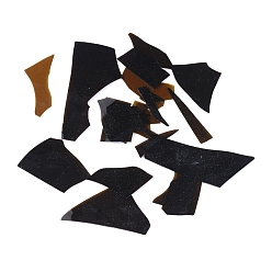 Black COE 90 Fusible Confetti Glass Chips, for DIY Creative Fused Glass Art Pieces, Black, 5.5~62.5x2.5~35x0.1~1.5mm
