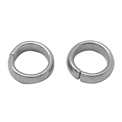 Stainless Steel Color 201 Stainless Steel Quick Link Connectors, Linking Rings, Round, Size: about 5~6mm in diameter, about 1~2mm inner diameter, 2mm thick, hole: 4mm