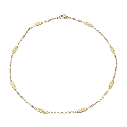 Золотой Ионное покрытие (IP) 304 ожерелье из прямоугольной цепи из нержавеющей стали, золотые, 17.64 дюйм (44.8 см)