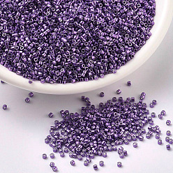 (DB0430) Galvanized Dark Lilac MIYUKI Delica Beads, Cylinder, Japanese Seed Beads, 11/0, (DB0430) Galvanized Dark Lilac, 1.3x1.6mm, Hole: 0.8mm, about 10000pcs/bag, 50g/bag