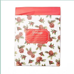 Flower Kraft Paper & Plastic Bubble Envelope Bags, Self-adhesive Bag, Christmas Theme, Rectangle, Christmas Themed Pattern, 27.5x21x0.35cm