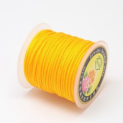 Gold Braided Nylon Threads, Gold, 2mm, about 25.15 yards(23m)/roll