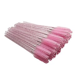 Бледно-Розовый Нейлоновая одноразовая кисть для бровей, палочки для туши, принадлежности для макияжа, розовый жемчуг, 97 см