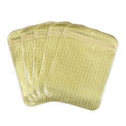 Gold Translucent Plastic Zip Lock Bags, Resealable Packaging Bags, Rectangle, Gold, 15x10.5x0.03cm