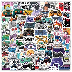 Mixed Color 100Pcs Game Machine Plastic Waterproof Sticker Labels, Self-adhesion, for Suitcase, Skateboard, Refrigerator, Helmet, Mobile Phone Shell, Mixed Color, 20~80mm