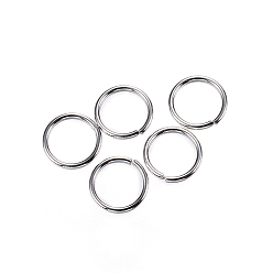 Stainless Steel Color 304 Stainless Steel Jump Rings, Open Jump Rings, Stainless Steel Color, 21 Gauge, 6x0.7mm, Inner Diameter: 4.6mm