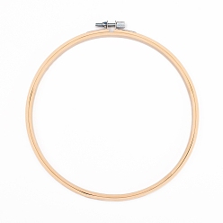 Antique White Embroidery Hoops, Bamboo Circle Cross Stitch Hoop Ring, for Embroidery and Cross Stitch, Antique White, 200x10mm, Inner Diameter: 180mm