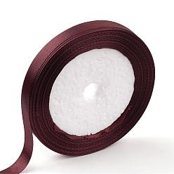 Coconut Brown Single Face Satin Ribbon, Polyester Ribbon, Coconut Brown, 1/4 inch(6mm), about 25yards/roll(22.86m/roll), 10rolls/group, 250yards/group(228.6m/group)