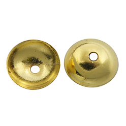 Golden Brass Bead Caps,  Apetalous, Golden, 5x1.5mm, Hole: 0.5mm, about 1000pcs/bag
