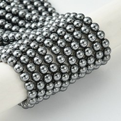 Térahertz Pierre Brins de perles en pierre térahertz naturelle, ronde, 4mm, Trou: 0.8mm, Environ 92 pcs/chapelet, 15.24'' (38.7 cm)