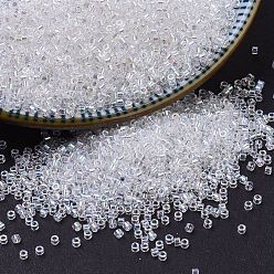 (DB0051) Crystal AB MIYUKI Delica Beads, Cylinder, Japanese Seed Beads, 11/0, (DB0051) Crystal AB, 1.3x1.6mm, Hole: 0.8mm, about 2000pcs/bottle, 10g/bottle