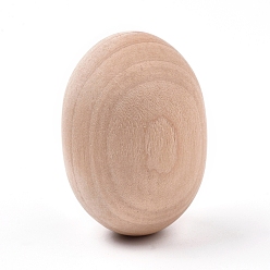 BurlyWood Unfinished Blank Wooden Easter Craft Eggs, DIY Wooden Crafts, BurlyWood, 60x42mm