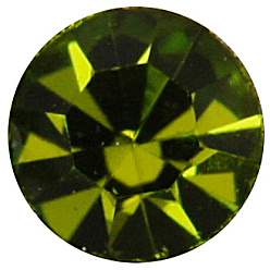 Olivine Perles de strass d'argile polymère , perles de boule pave disco , Grade a, ronde, pp 9, olivine, pp 9 (1.5~1.6 mm), 6 mm, Trou: 1.2mm