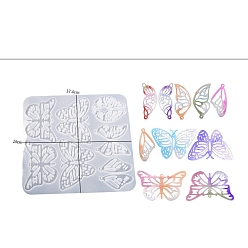 Papillon Moules en silicone, moules de résine, pour la résine UV, fabrication de bijoux en résine époxy, papillon, 180x174x5mm