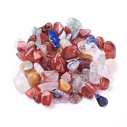 Mixed Stone Natural Mixed Gemstone Beads, Undrilled/No Hole, Chips, 4~19x3~10x1~6mm, about 100g/bag