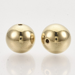 Золотой CCB пластиковые шарики, для изготовления ювелирных изделий DIY, круглые, золотые, 12x11.5 мм, Отверстие : 2 мм , около 510 шт / 500 г