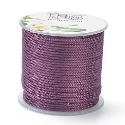 Dark Orchid Polyester Braided Cords, for Jewelry Making Beading Crafting, Dark Orchid, 1.5mm, about 21.87 yards(20m)/roll