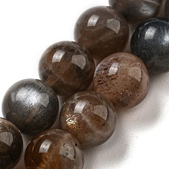 Black Moonstone Натуральный черный лунный камень бисер пряди, круглые, 6 мм, отверстие : 1 мм, около 65 шт / нитка, 15.43'' (39.2 см)