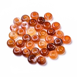 Banded Agate Natural Banded Agate European Beads, Large Hole Beads, Rondelle, 12x6mm, Hole: 5mm