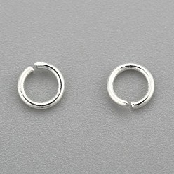 Plata 304 argollas de acero inoxidable, anillos del salto abiertos, plata, 20 calibre, 7x0.8 mm, diámetro interior: 5.4 mm