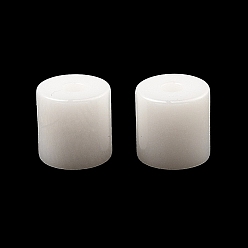 Blanc Perles en céramique de zircone biocéramiques, sans nickel  , pas de décoloration et hypoallergénique, colonne, blanc, 5x4.5~5mm, Trou: 1.4mm