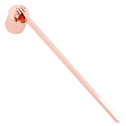 Rose Gold Stainless Steel Candle Snuffer, Rose Gold, 195x23mm, Hood: 23x36mm, Inner Size: 19mm