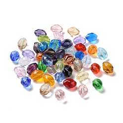 Couleur Mélangete Imitations de perles de cristal autrichien, grade de aaa, facette, ovale, couleur mixte, 8x6mm, Trou: 0.7~0.9mm