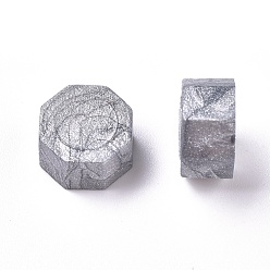 Plata Sellado de partículas de cera, para sello de sello retro, octágono, plata, 9 mm, sobre 1500 unidades / 500 g