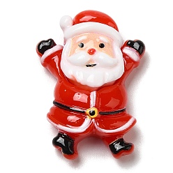 Santa Claus Кабошоны из непрозрачной смолы с рождественской тематикой, для изготовления ювелирных изделий, Дед Мороз, 29.5x21x8.5 мм