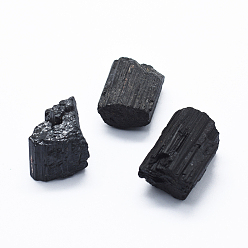 Турмалин Натуральный черный турмалин бисер, нет отверстий / незавершенного, самородки, 20~40x12~28 мм