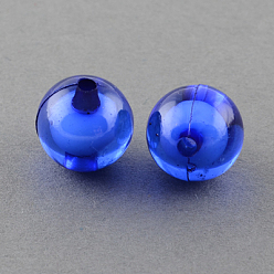 Bleu Moyen  Perles acryliques transparentes, Perle en bourrelet, ronde, bleu moyen, 8mm, trou: 2 mm, environ 2050 pcs / 500 g