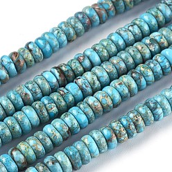 Jaspe Impérial Brins de perles de jaspe impérial naturel, perles heishi, Plat rond / disque, 6x3mm, Trou: 1mm, Environ 141~143 pcs/chapelet, 15.6~15.9 pouce (39.7~40.5 cm)