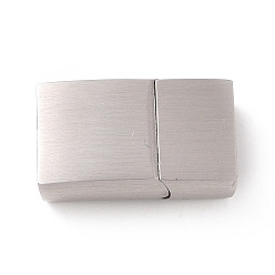 Color de Acero Inoxidable 304 cierres magnéticos rectangulares de acero inoxidable con extremos para pegar, color acero inoxidable, 20x12x5 mm, agujero: 10x3 mm