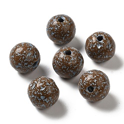 Chameau Perles acryliques opaques, ronde, chameau, 11.5x11mm, Trou: 2mm, environ: 520 pcs / 500 g
