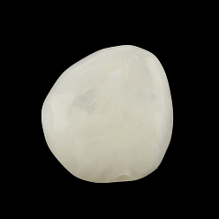 Blanc Pépites perles acryliques imitation de pierres précieuses, blanc, 25x24x17mm, trou: 3 mm, environ 84 pcs / 500 g