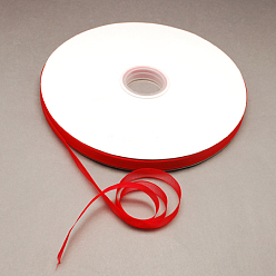 Rouge Ruban d'organza de nylon, ruban de noël, rouge, 3/8 pouces (9~10 mm), 200yards / roll (182.88m / roll)