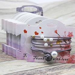 Flower Paper Hair Clip Display Cards, Flower Pattern, 9x10cm, about 100pcs/set