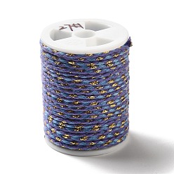 Púrpura Media Cordón de polialgodón de 4 capas., cuerda de algodón macramé hecha a mano, para colgar en la pared de cuerdas colgador de plantas, tejido de hilo artesanal de bricolaje, púrpura medio, 1.5 mm, aproximadamente 4.3 yardas (4 m) / rollo