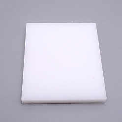 Белый Пластиковый коврик, кожевенный инструмент, прямоугольные, белые, 14.2x12x1.5 см