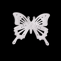 Matte Platinum Color Butterfly Frame Carbon Steel Cutting Dies Stencils, for DIY Scrapbooking/Photo Album, Decorative Embossing DIY Paper Card, Matte Platinum, 5.7x6.4x0.08cm